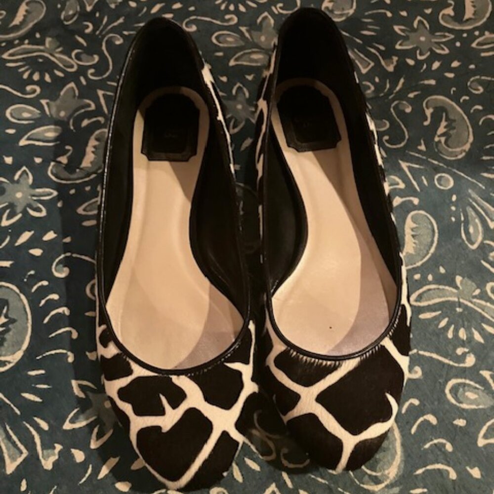 Dior, Zebra Flats, 39, Pony/calf hair